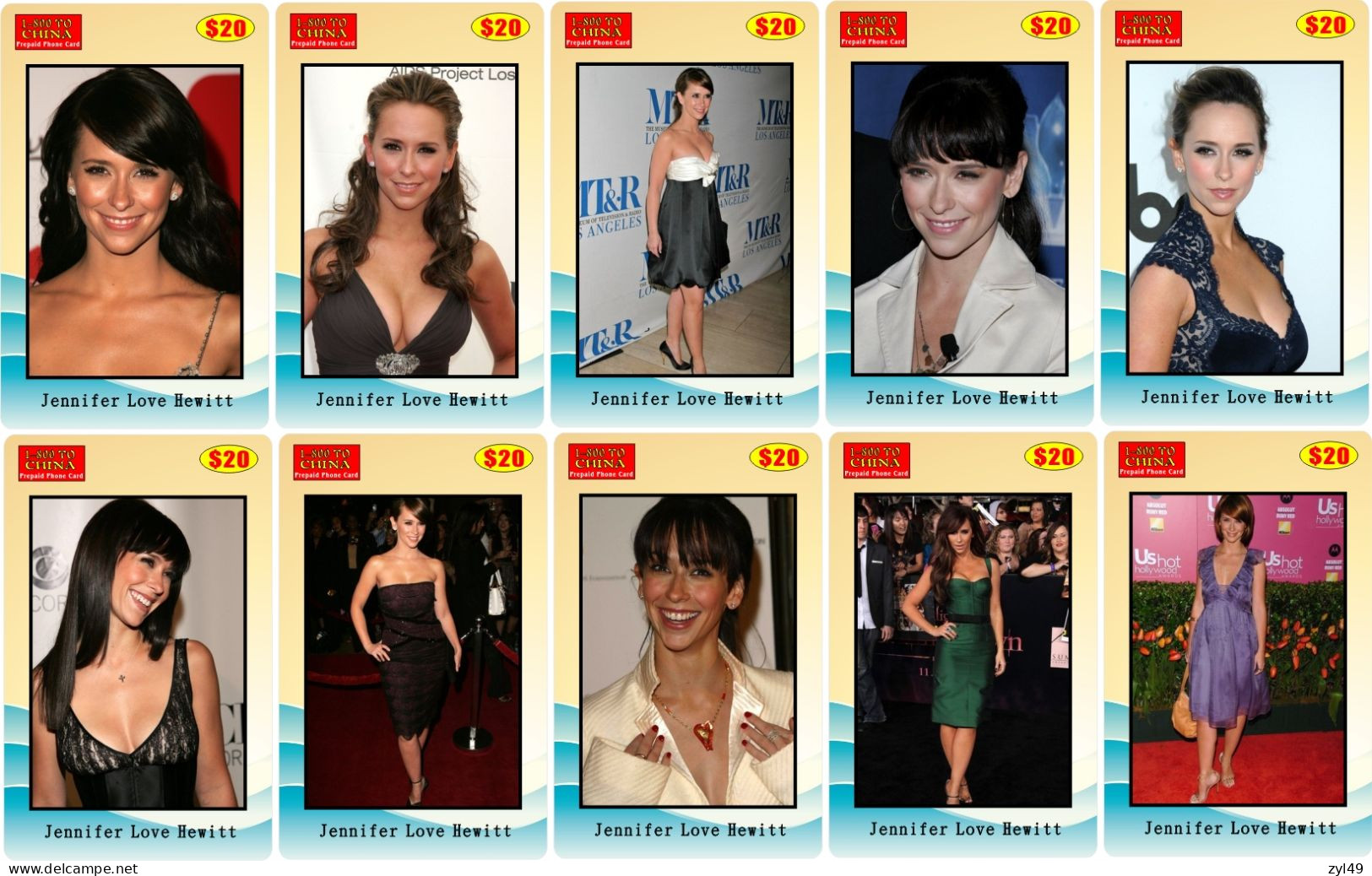 M13026 China phone cards Jennifer love Hewitt 100pcs