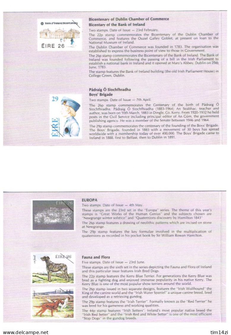 IRLANDE - 1983 - SOUVENIR YEAR PACK - 24 TIMBRES NEUFS -  SPECIAL AND COMMEMORATIVE STAMPS - Collections, Lots & Series