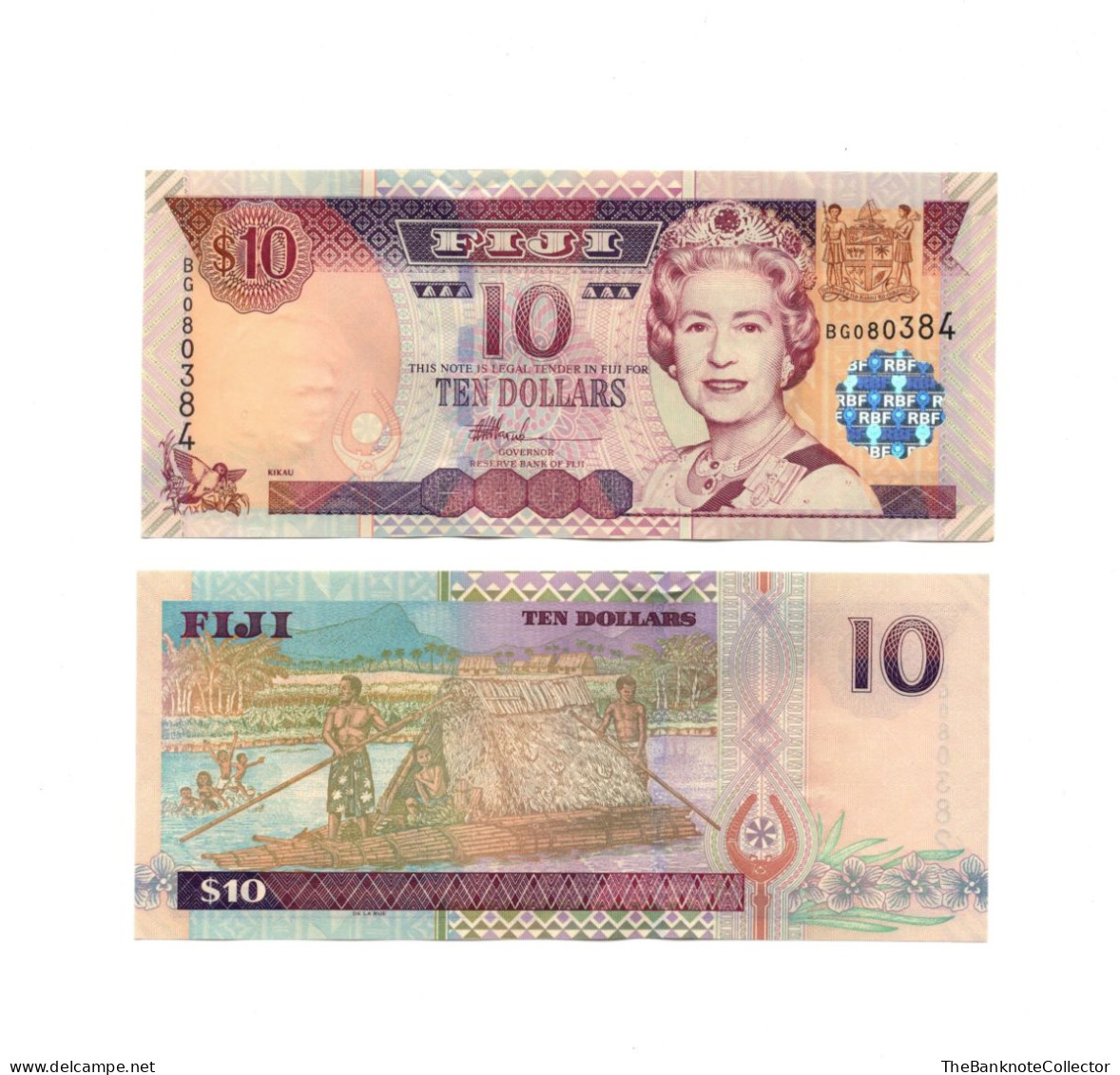 Fiji  10 Dollars 2002 QEII P-106 UNC - Fiji