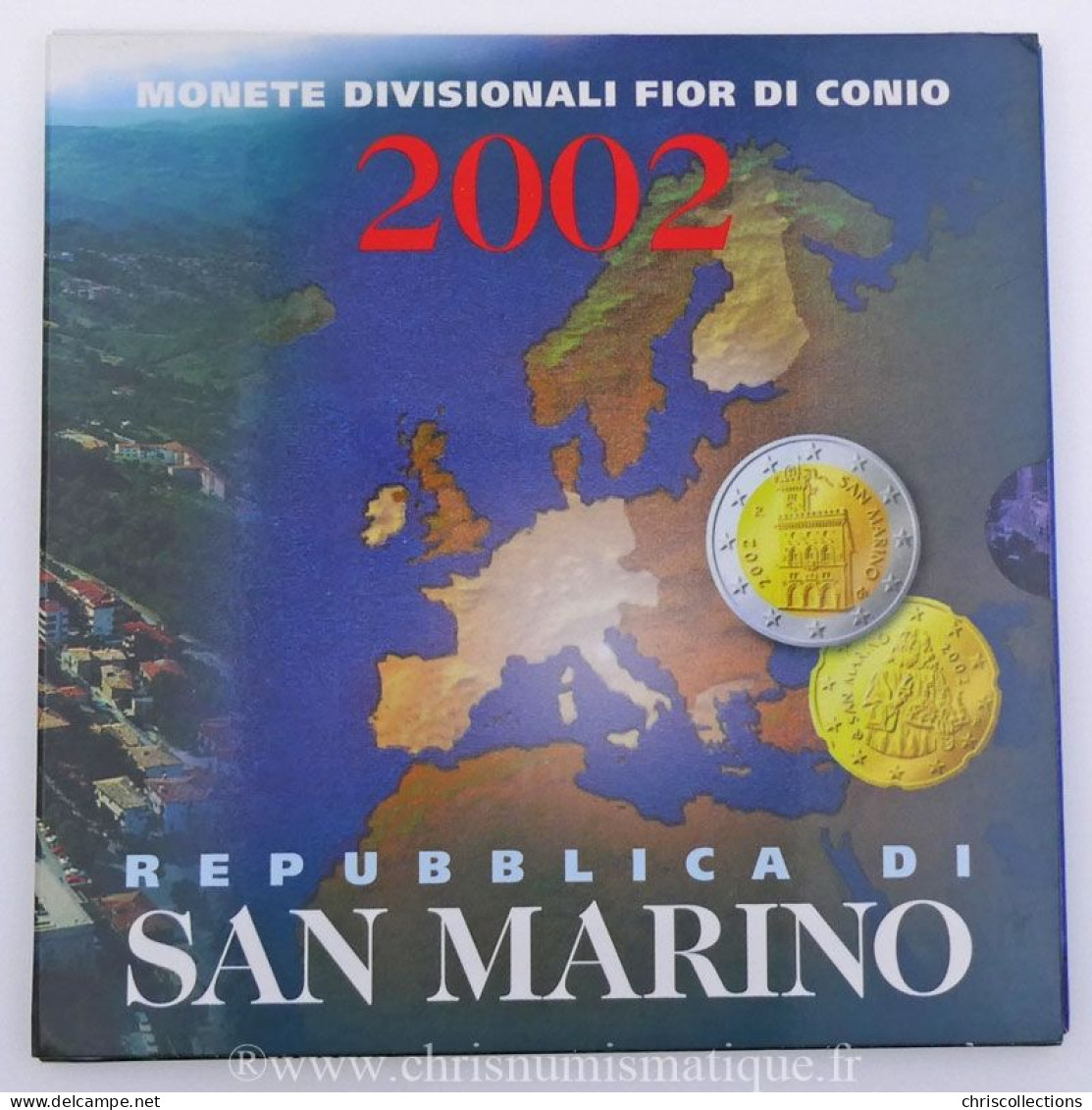 Euro , Saint Marin, Coffret Brillant Universel 2002 - San Marino