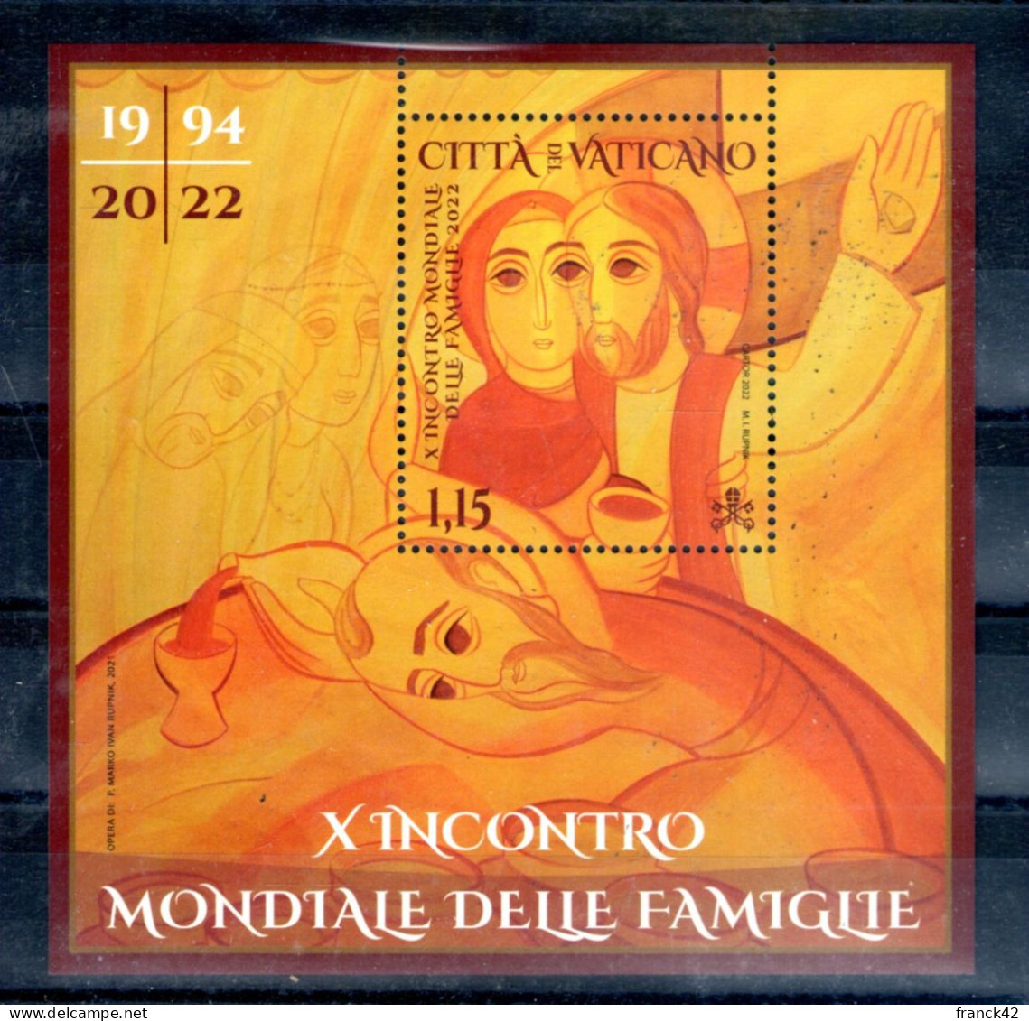 Vatican. Feuillet. Xe Rencontre Mondiale De La Famille. 2022 - Unused Stamps