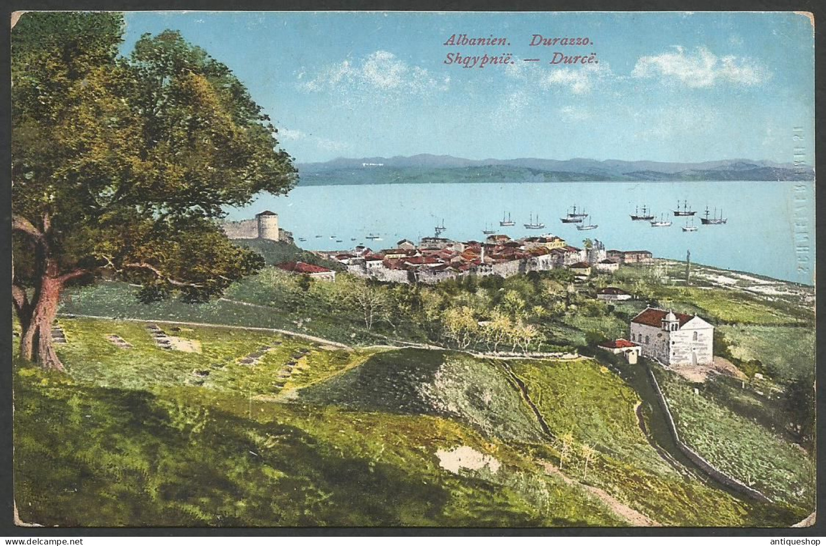 Albania-----Durres (Durazzo)-----old Postcard - Albanie