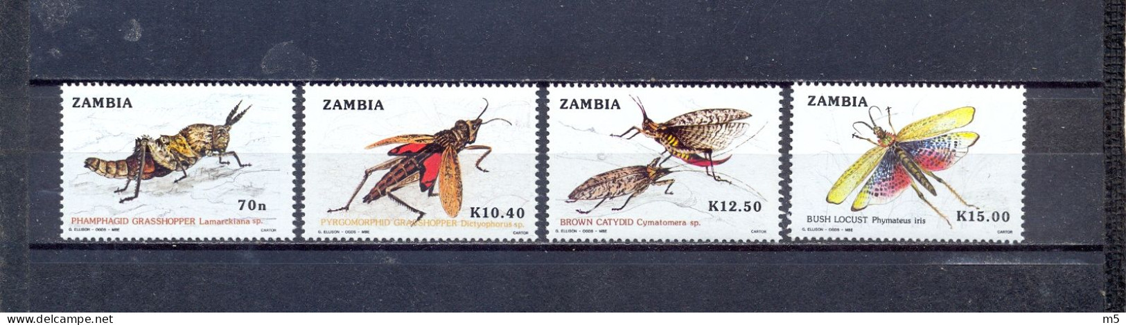 ZAMBIA - MNH - LOCUSTS -  MI.NO.503/5 - CV = 11 € - Zambie (1965-...)