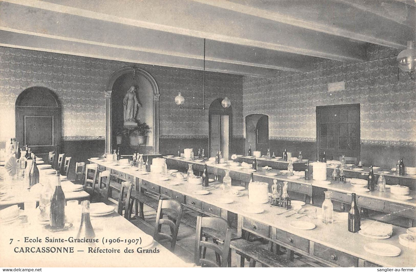 CPA 11 CARCASSONNE / ECOLE SAINTE GRACIEUSE (1906-1907) REFECTOIRE DES GRANDS - Carcassonne