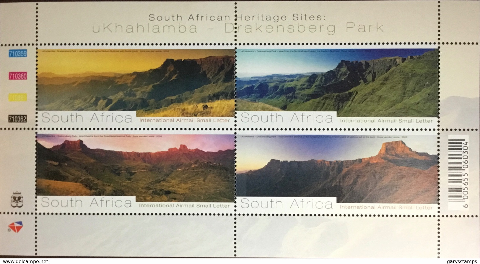South Africa 2008 Drakensberg National Park Sheetlet MNH - Nuovi