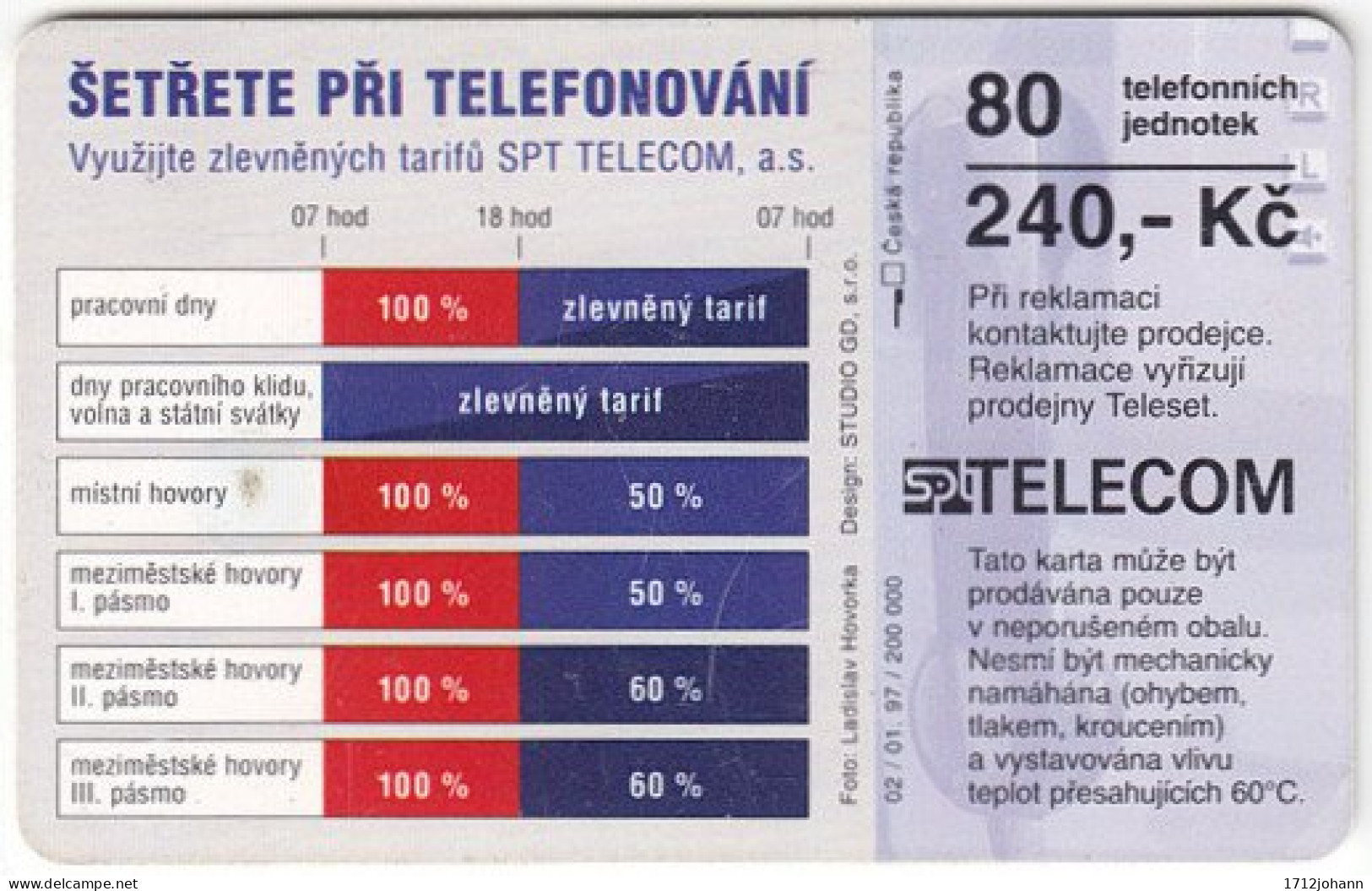 CZECH REP. A-072 Chip SPT Telecom - Used - Tschechische Rep.