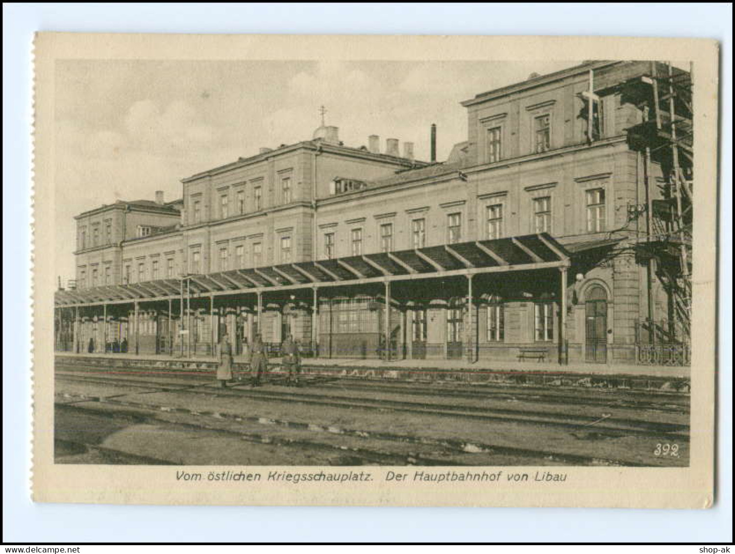 U9904/ Liebau Lettland  Bahnhof AK 1917 - Lettland