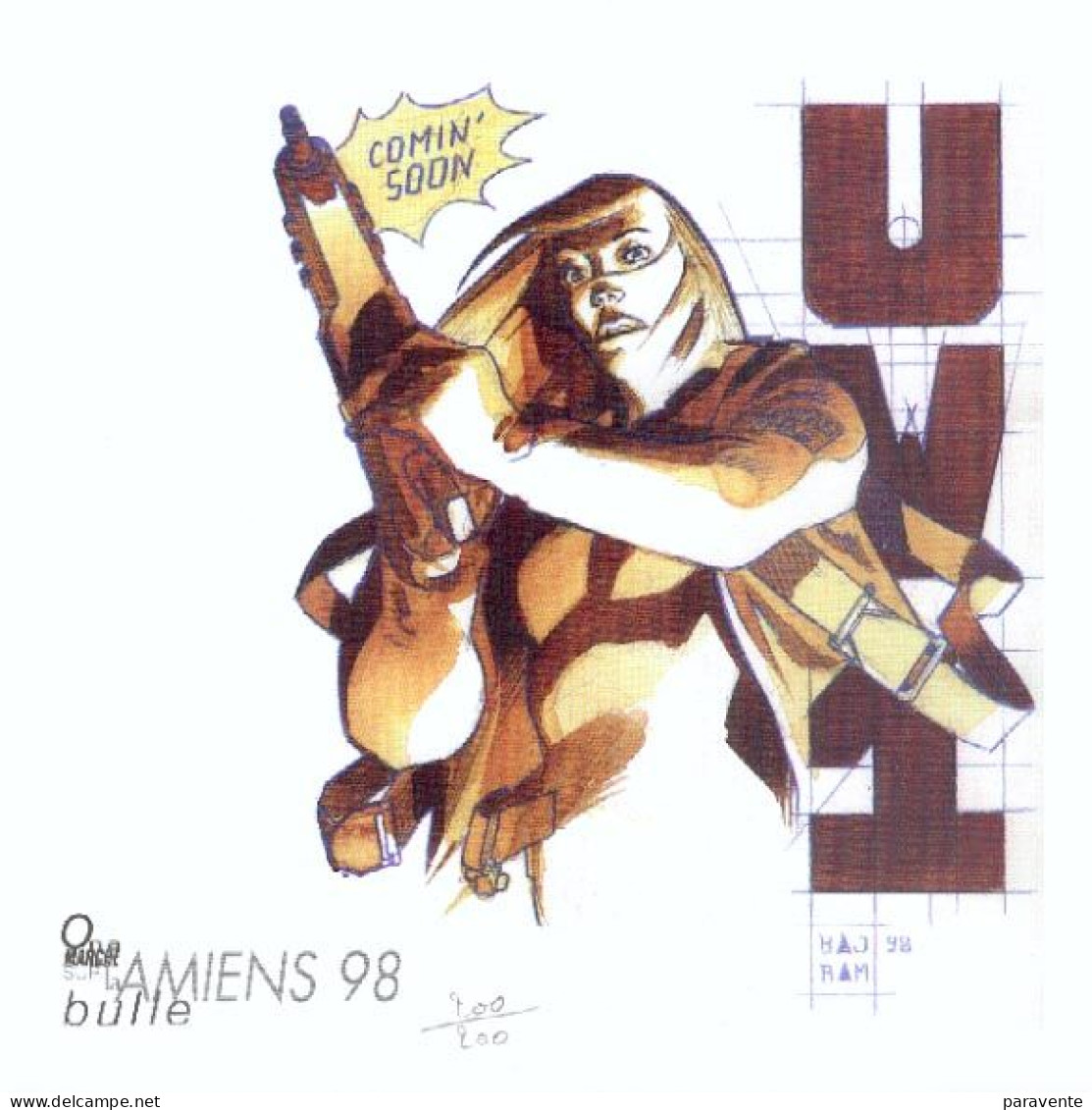 BAJRAM : Exlibris Pour Salon Bd AMIENS 1998 (n) - Illustratori A - C