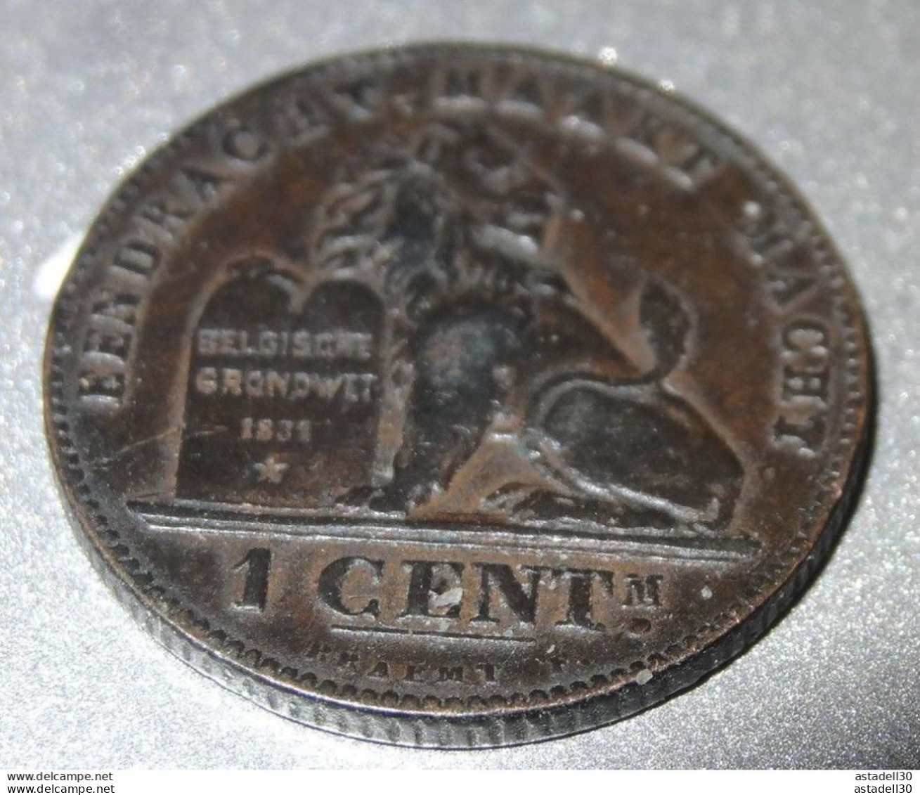 BELGIQUE : 1 Centime 1887, 2e "8" Cassé .......... PIE-36 - 1 Cent