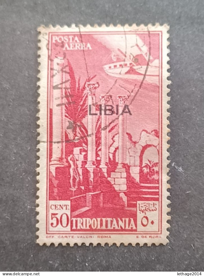 REGNO D ITALIA COLONIE LIBIA 1937 POSTA AEREA ERRORE SOPRASTAMPA AL CENTRO CAT SASS. N. 28aa ---- GIULY - Libyen