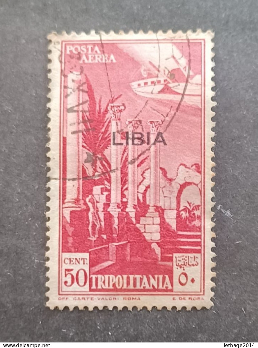 REGNO D ITALIA COLONIE LIBIA 1937 POSTA AEREA ERRORE SOPRASTAMPA AL CENTRO CAT SASS. N. 28aa ---- GIULY - Libië