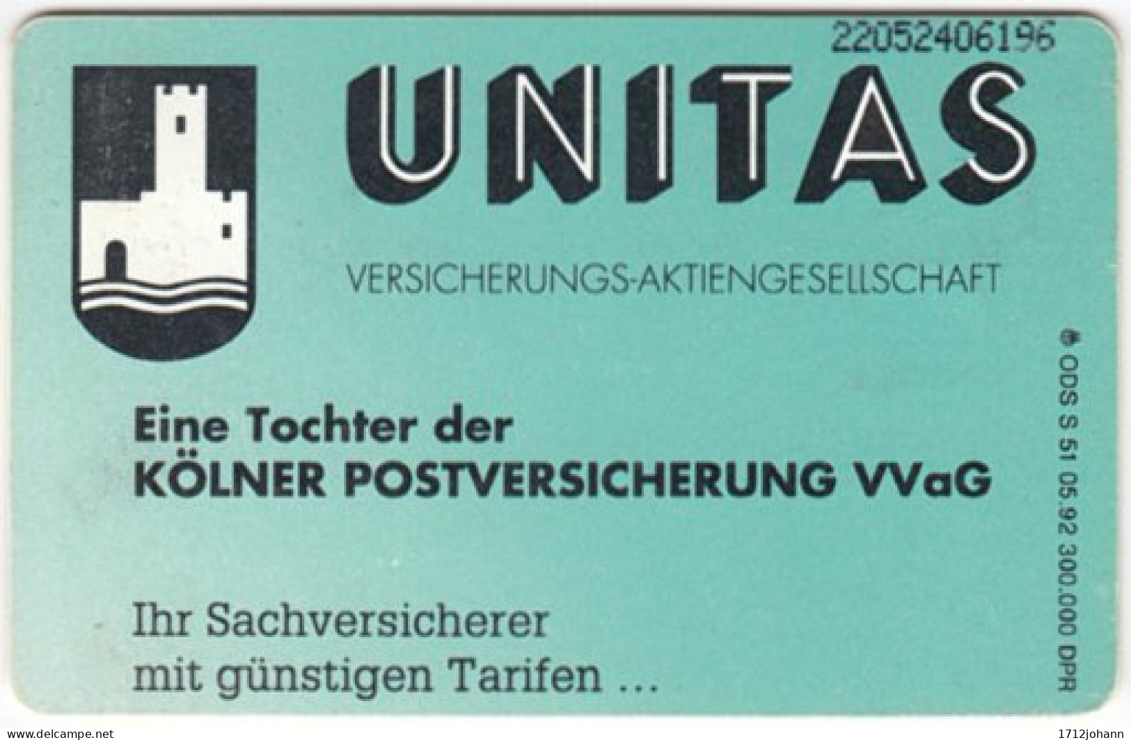 GERMANY S-Serie B-176 - Advertising, Insurance (2205) - Used - S-Series: Schalterserie Mit Fremdfirmenreklame