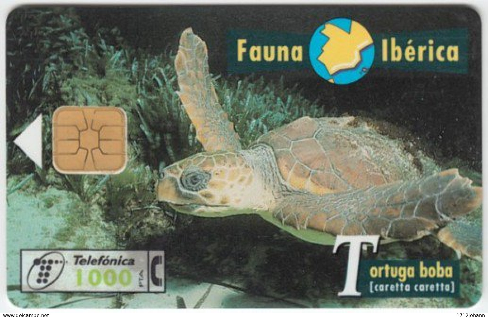 SPAIN A-526 Chip CabiTel - Animal, Sea Life, Turtle - Used - Basisuitgaven