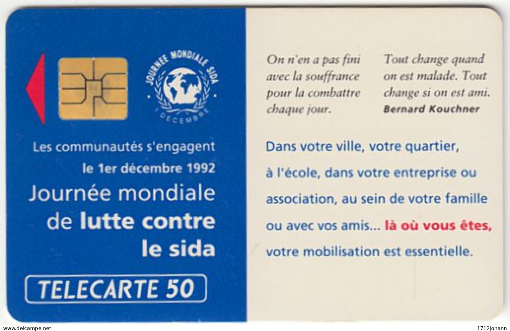 FRANCE C-043 Chip Telecom - Used - 1992