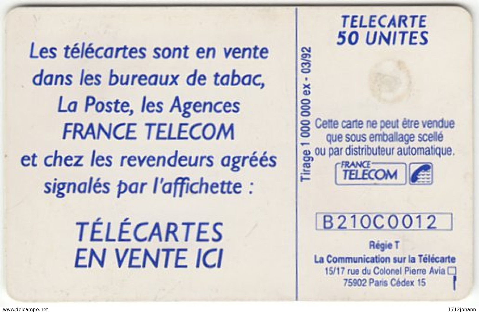 FRANCE C-103 Chip Telecom - People, Woman, Collection, Phonecard - Used - 1992