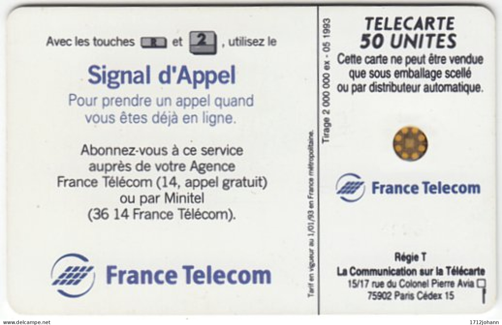 FRANCE C-172 Chip Telecom - Nr 45935 - Used - 1993