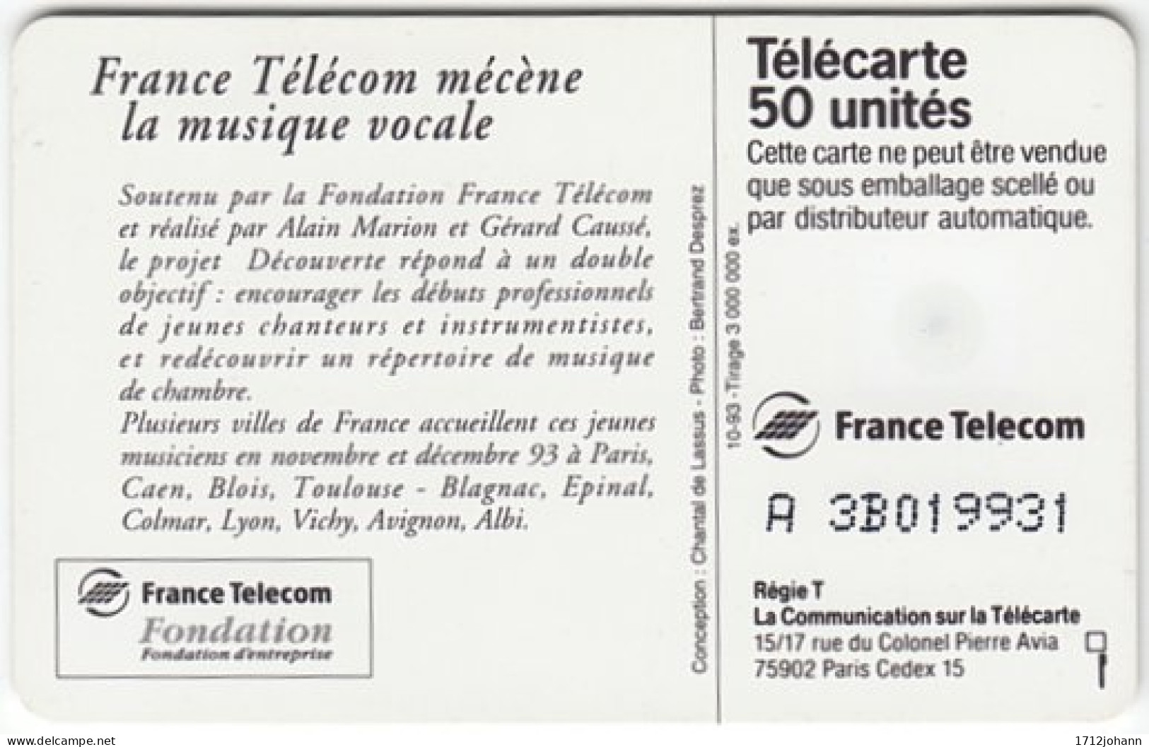 FRANCE C-176 Chip Telecom - Used - 1993