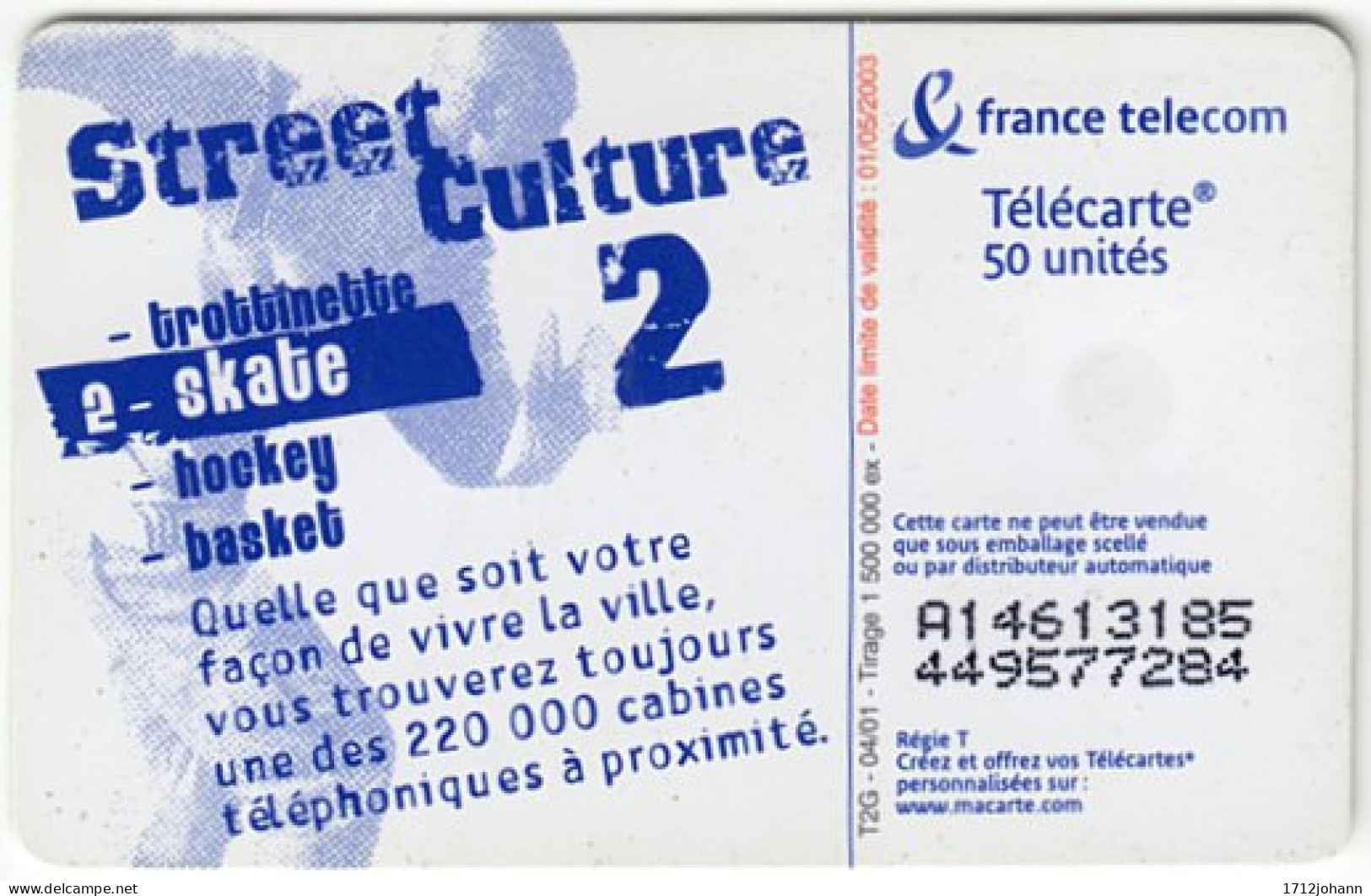FRANCE C-245 Chip Telecom - Leisure, Skating - Used - 2001