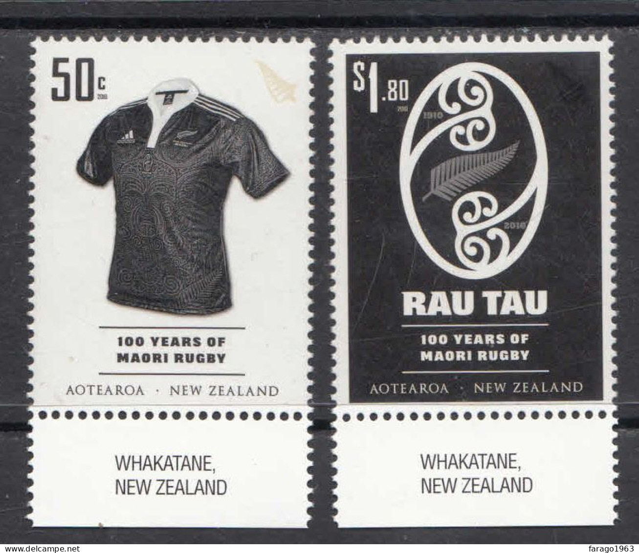 2010 New Zealand Maori Rugby Complete Set Of 2 MNH @ BELOW FACE VALUE - Neufs