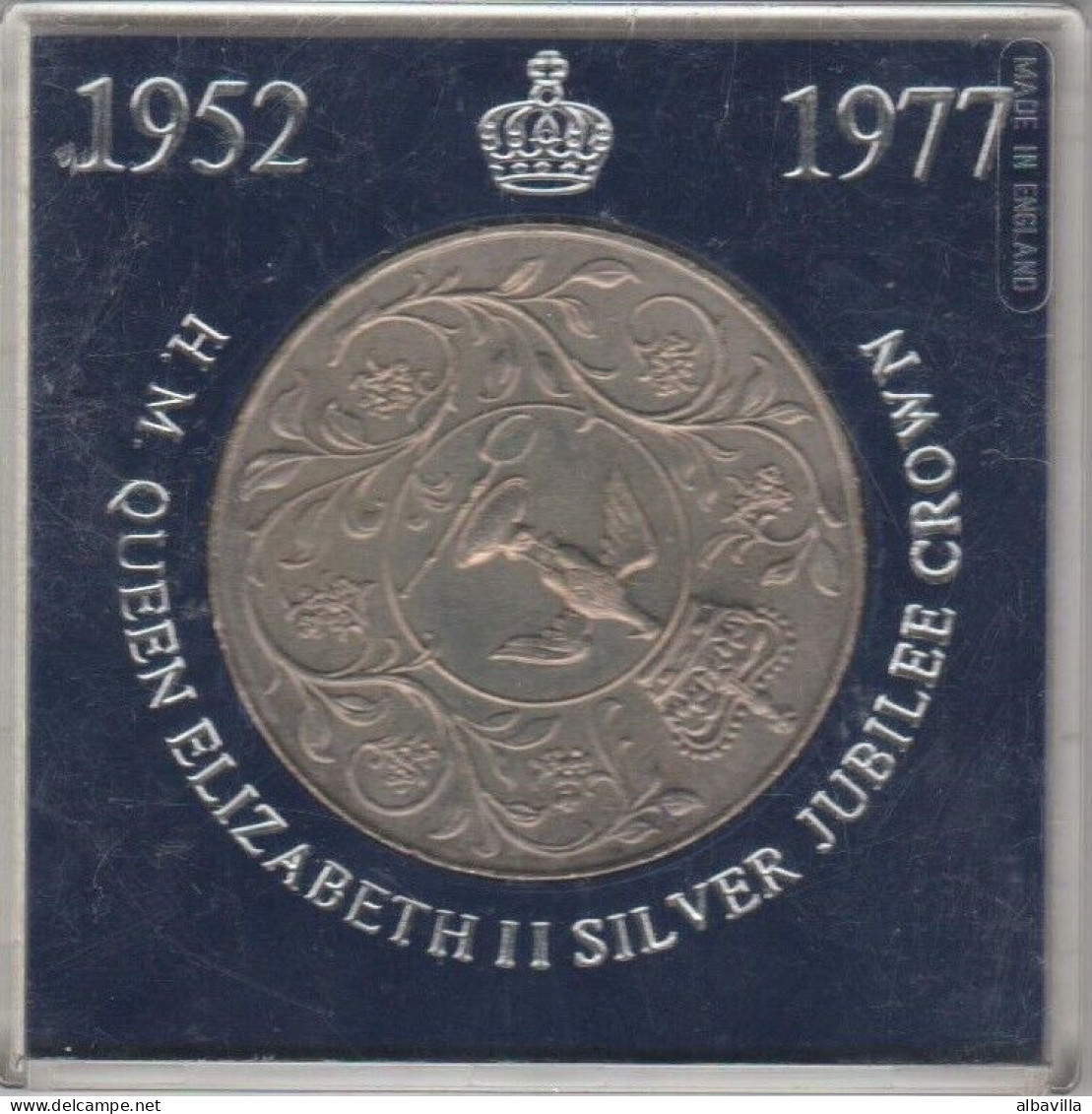 Medaglia Commemorativa Del Giubileo Argento Regina Elisabetta II 1952 - 1977 FDC - Monarchia/ Nobiltà