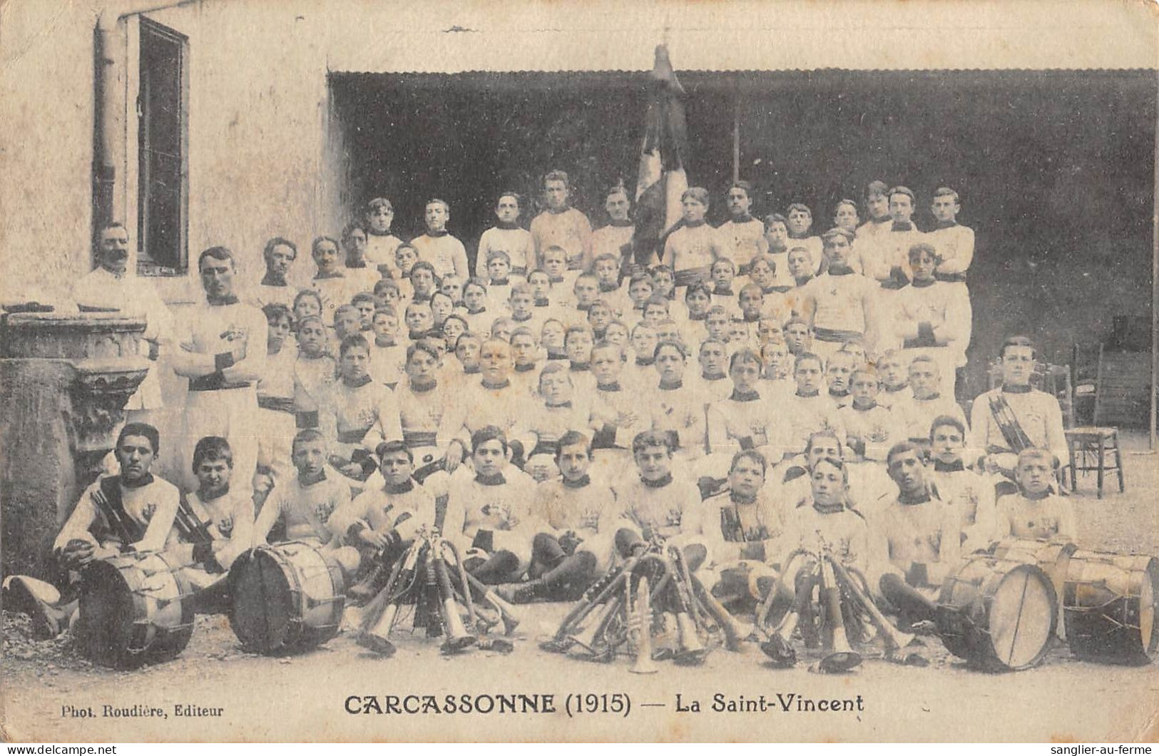 CPA 11 CARCASSONNE / LA SAINT VINCENT / 1915 / Cliché Rare - Carcassonne