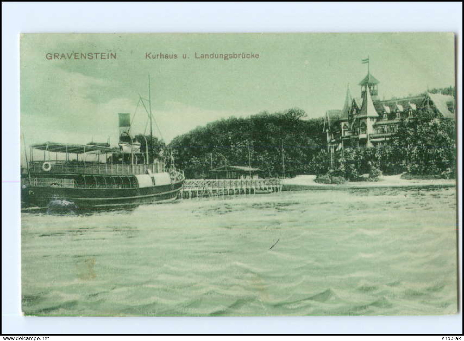 Y15847/ Gravenstein Kurhaus Schiff  AK Nordschleswig 1909 - Nordschleswig