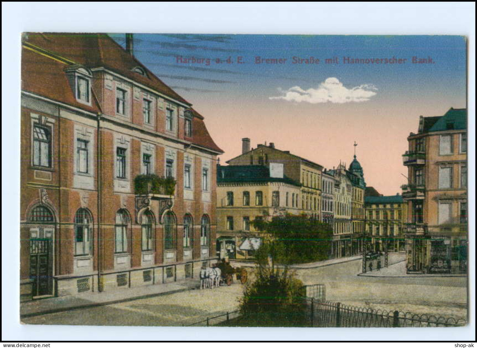 XX008767/ Hamburg Harburg Bremer Straße Mit Hannoversche Bank 1916 AK - Harburg