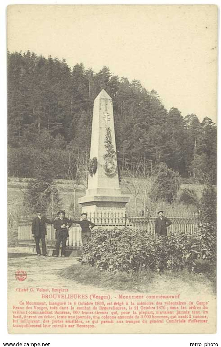 Cpa Brouvelieures - Monument Commémoratif - Brouvelieures