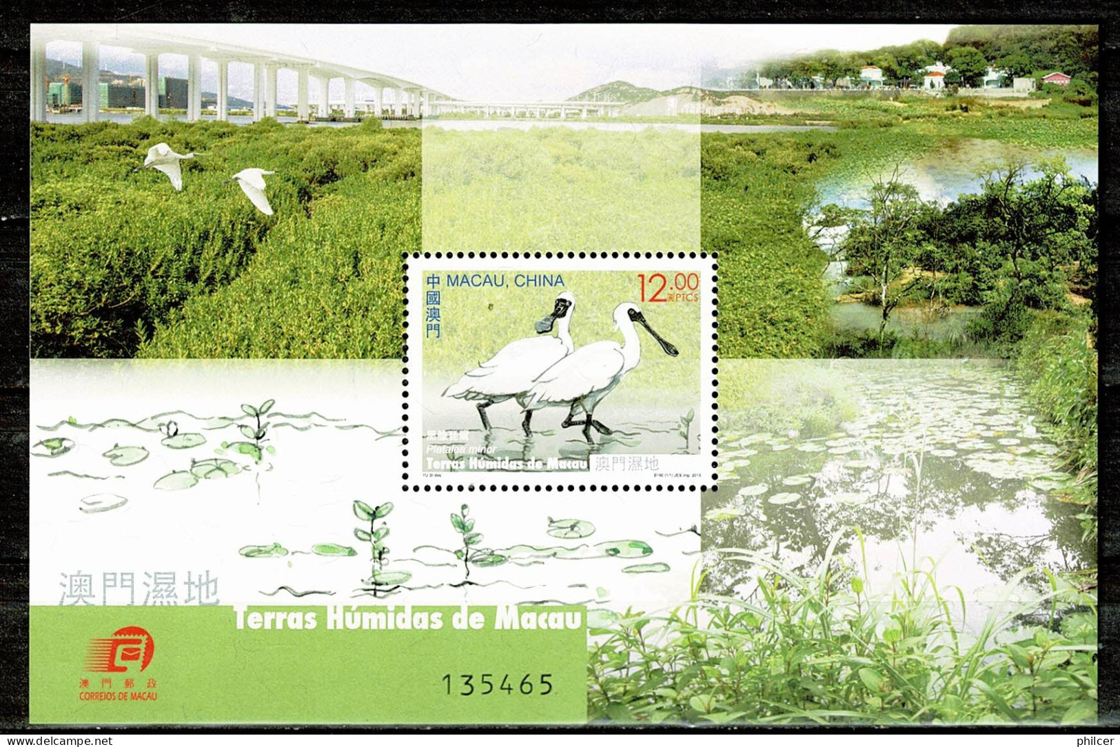 Macau, 2015, Terras Húmidas De Macau - Unused Stamps
