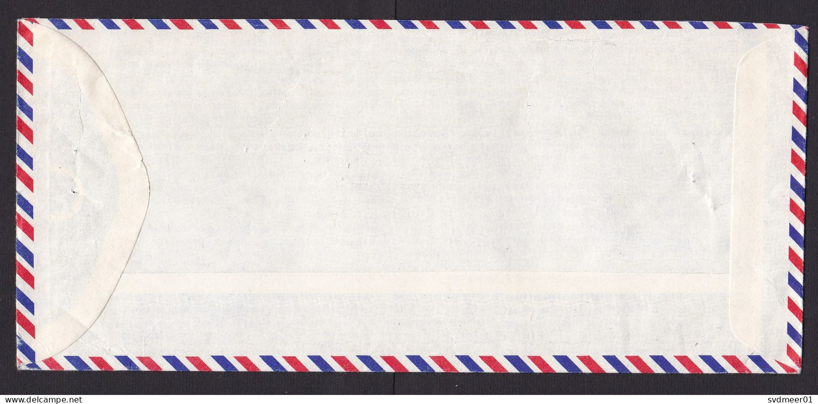 Malaysia: 2nd Class Airmail Cover To Netherlands, 2 Stamps, Flower, Flowers, Official Service (minor Damage) - Malaysia (1964-...)