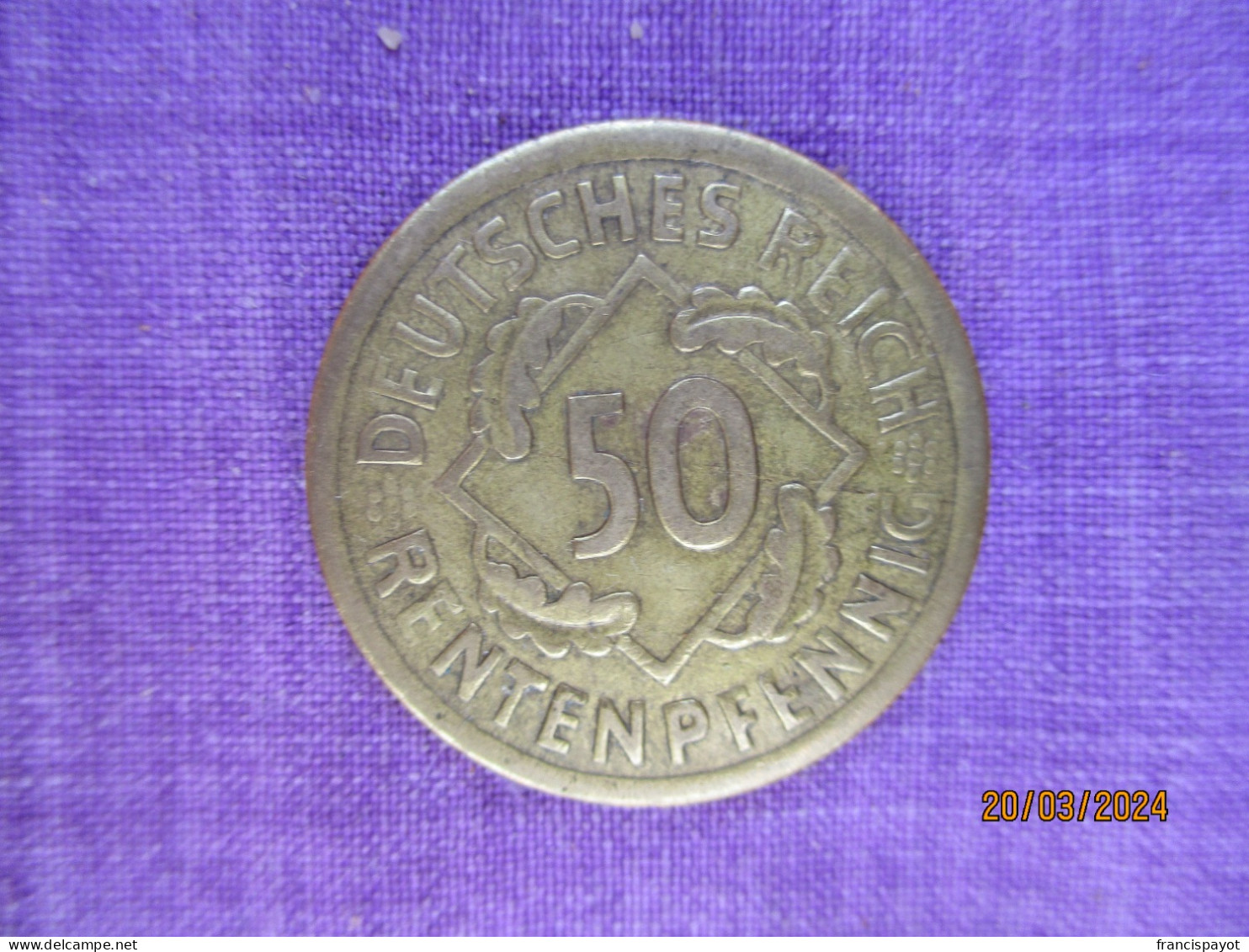 Germany: 50 Pfennig 1924 A - 50 Rentenpfennig & 50 Reichspfennig