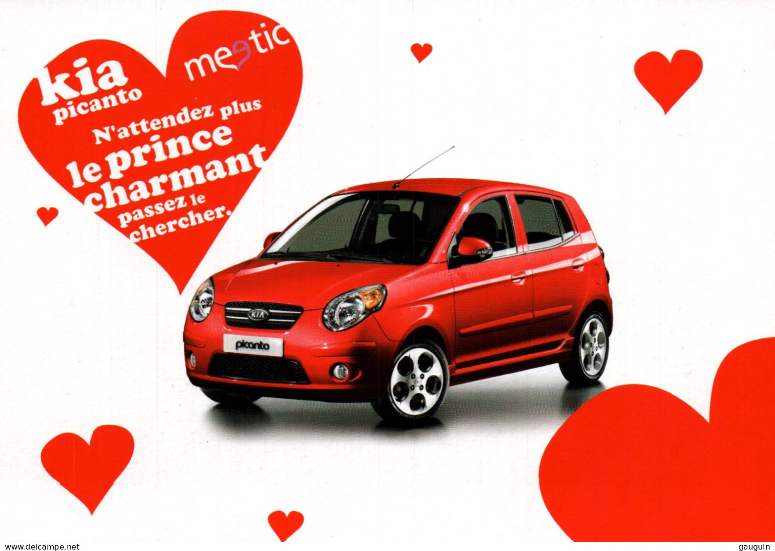 CPM - KIA MOTORS - Campagne Série Limitée "Kia Picanto Meetic" ... LOT 2 CP / Edition Car'com - PKW