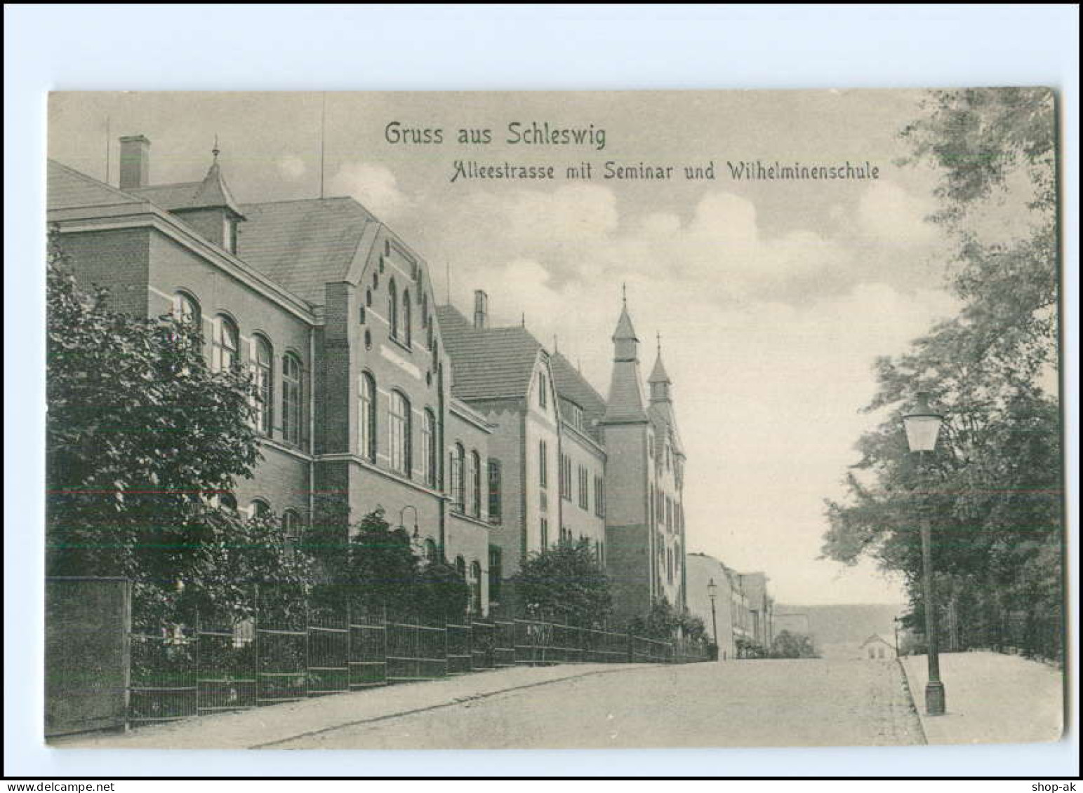 Y15391/ Schleswig Alleestraße Mit Seminar Und Wilhelminenschule AK - Schleswig