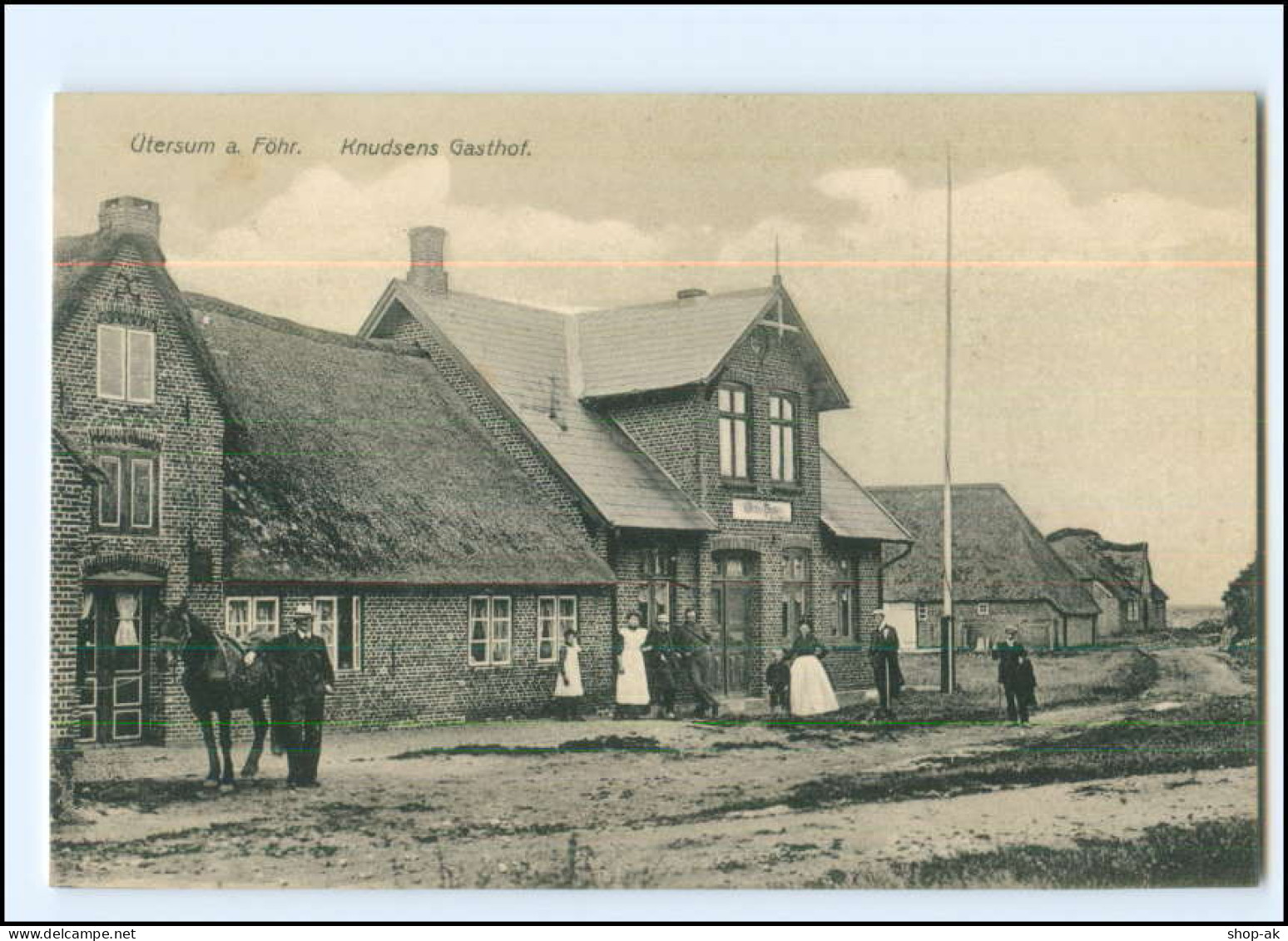 U9523/  Ütersum Auf Föhr  Knudsens Gasthof AK 1912 - Föhr