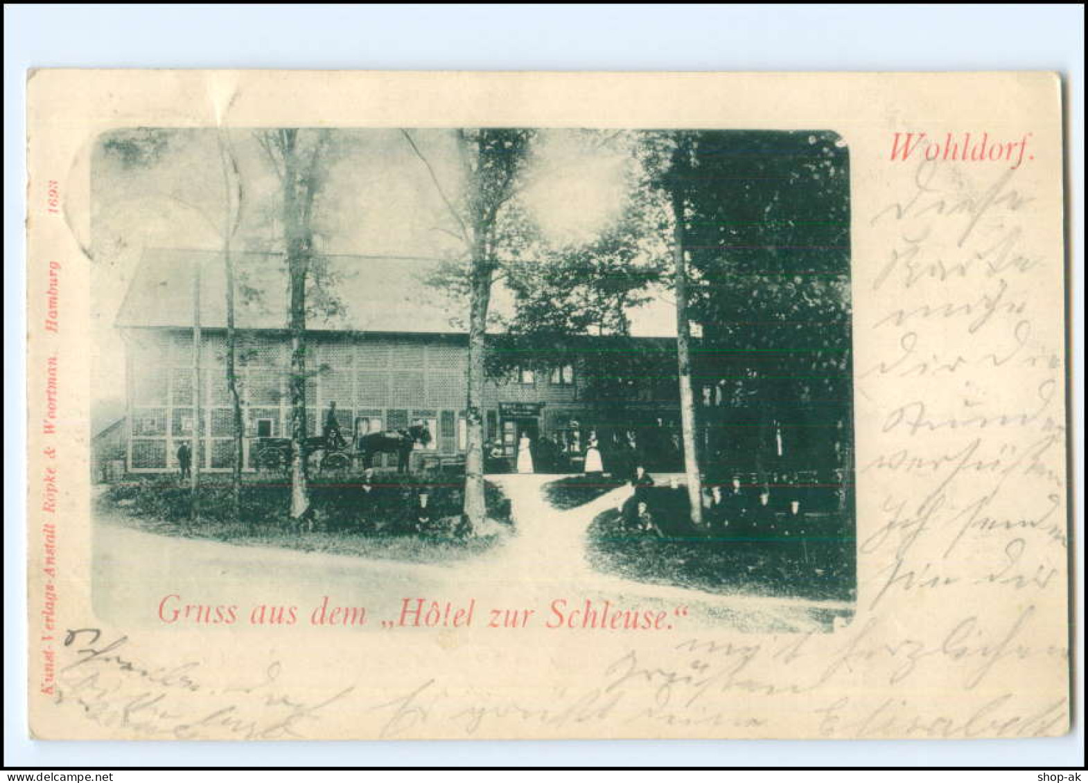 U9509/ Hamburg Wohldorf  Hotel Zur Schleuse AK   1902 - Wandsbek