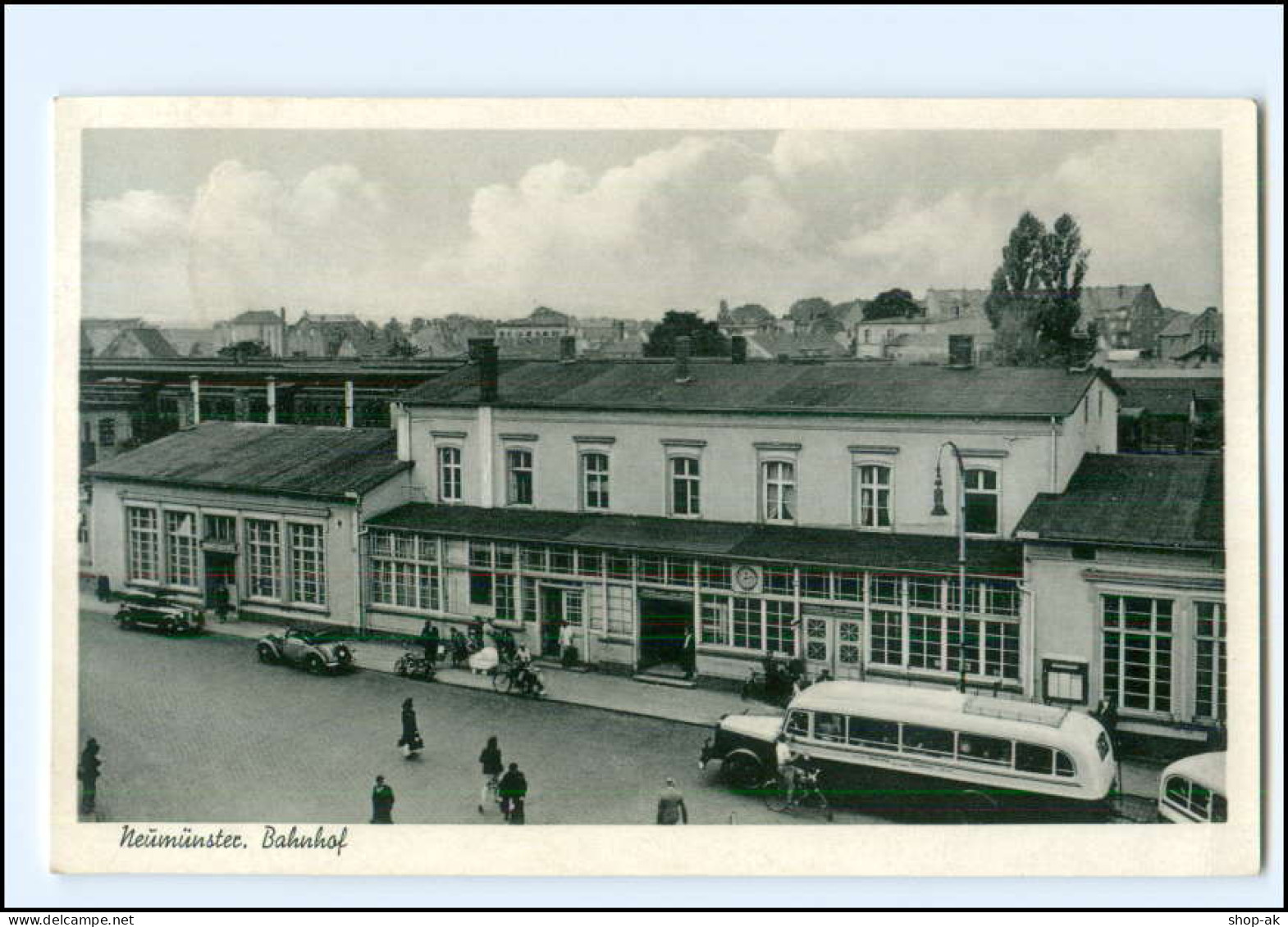 U9333/ Neumünster Bahnhof Omnibus AK 1952 - Neumuenster