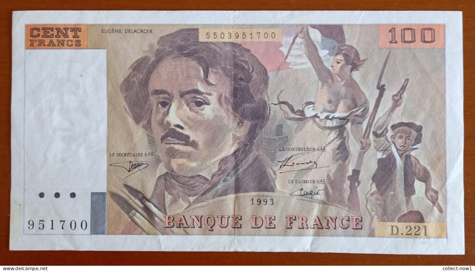 #1  FRANCE . 100 FRANCS . EUGÈNE DELACROIX 1993 - 100 F 1978-1995 ''Delacroix''