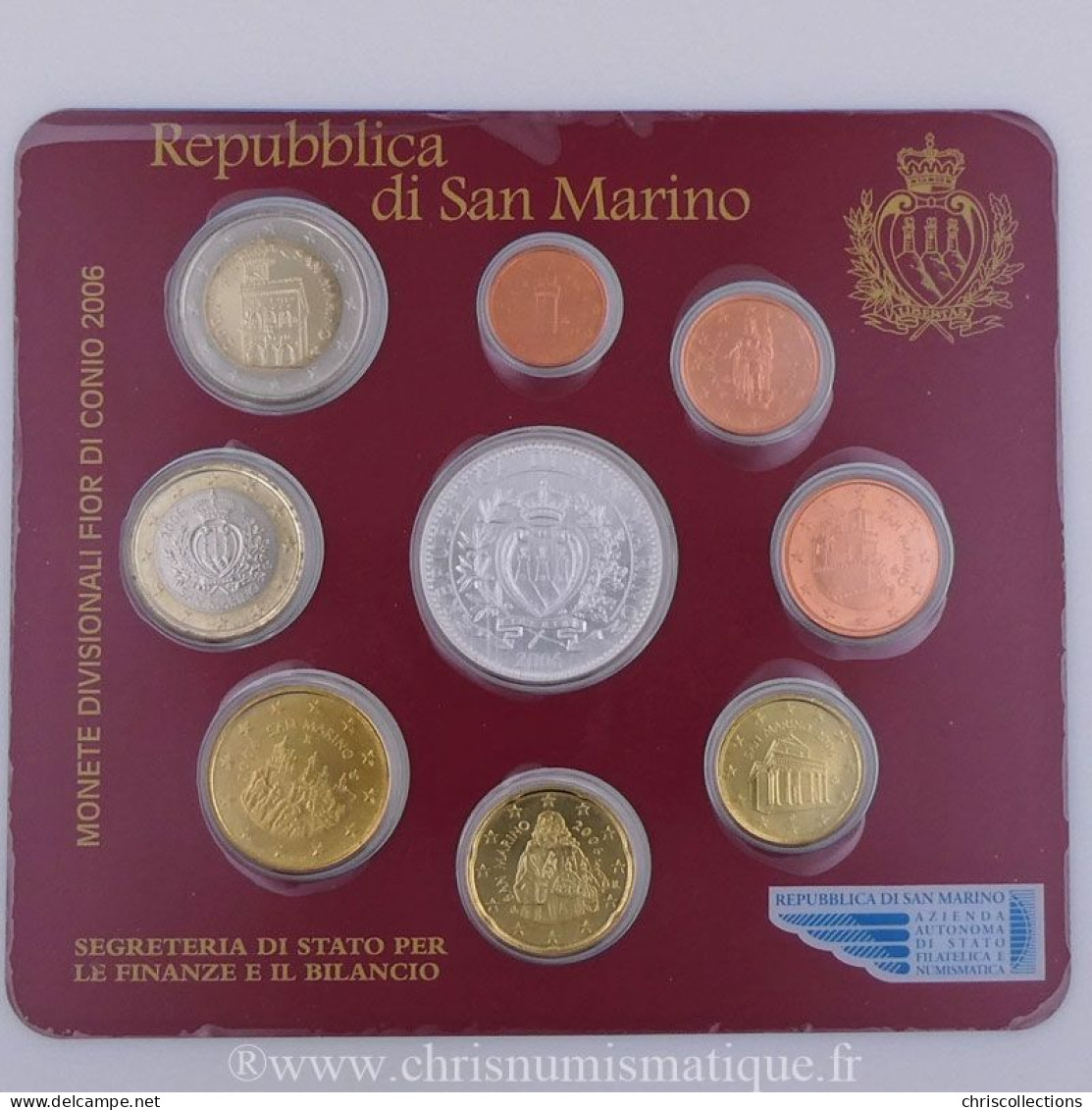 Euro, Saint Marin, Coffret Brillant Universel 2006 - San Marino