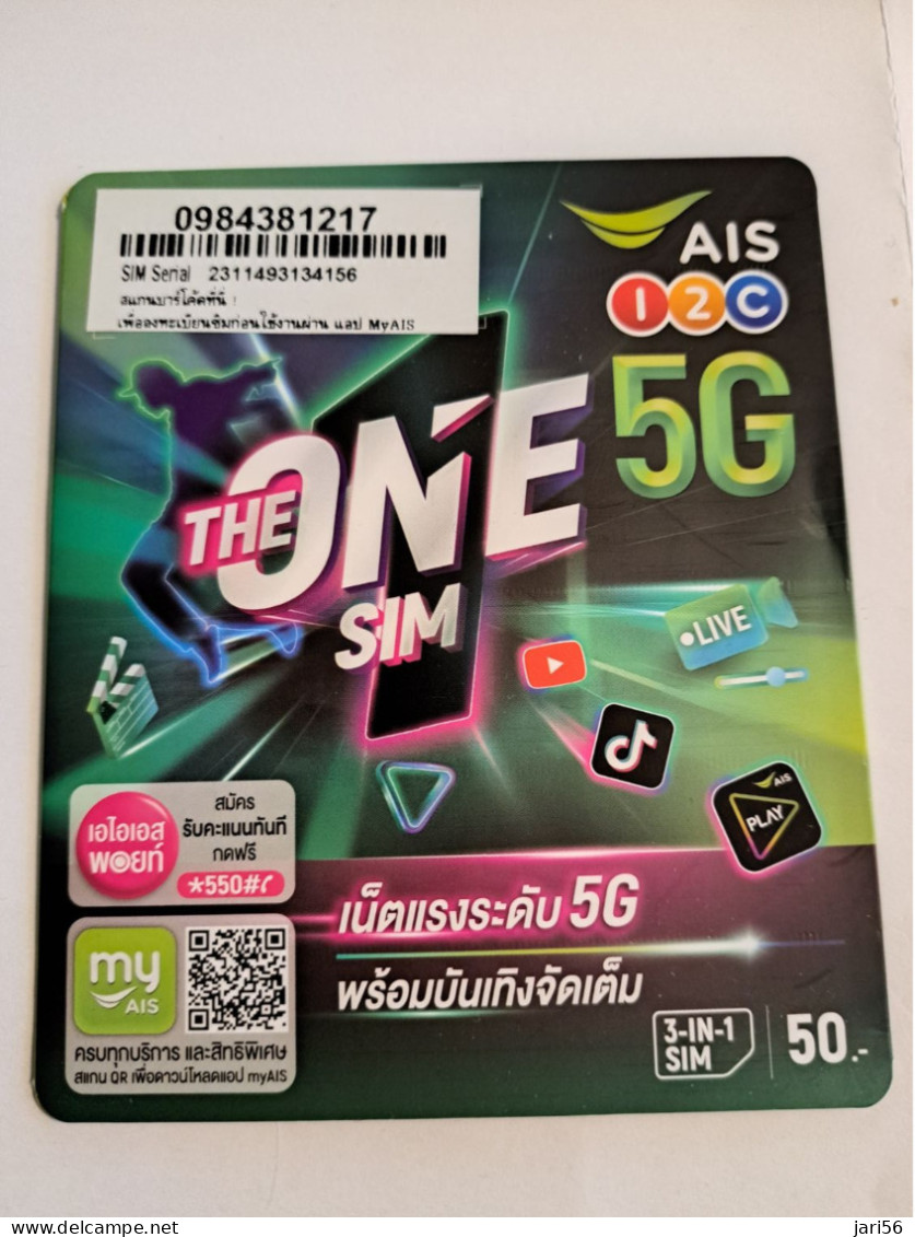 THAILAND  GSM SIM CARD / THE ONE SIM/ 5G/MINT IN ORIGINAL PACKING/ MINT /NEW          **16386** - Thaïlande