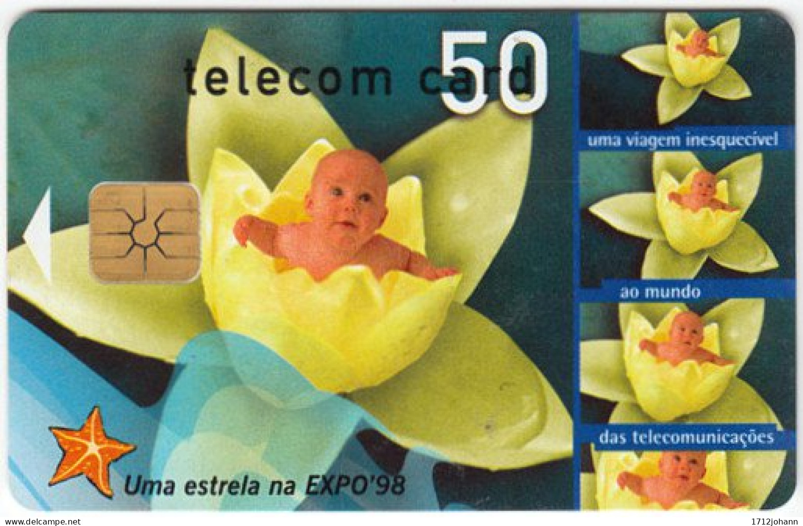 PORTUGAL A-144 Chip Telecom - Event, EXPO '98 - Used - Portugal