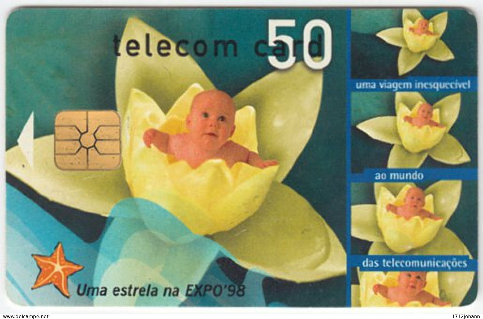 PORTUGAL A-377 Chip Telecom - Exhibition, EXPO '98, Art, Photography - Used - Portugal