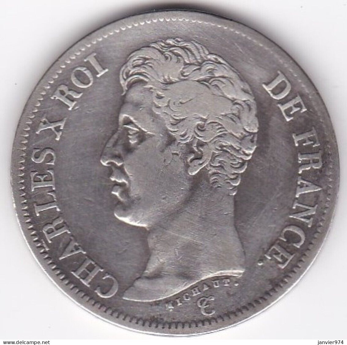 5 Francs 1826 H La Rochelle , Charles X, En Argent , Gadoury # 643 - 5 Francs