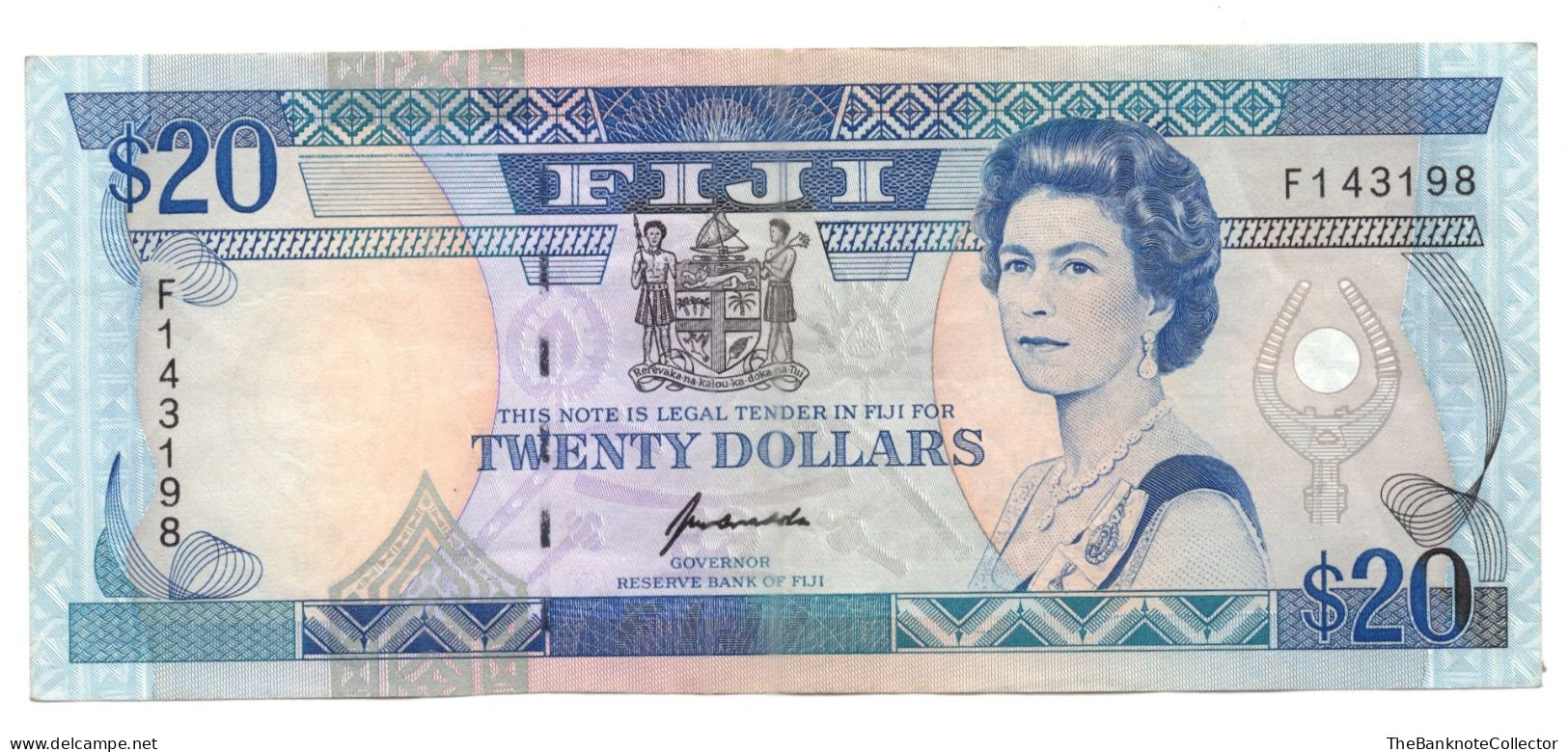 Fiji 20 Dollars ND 1988 QEII P-88 VF - Fidschi