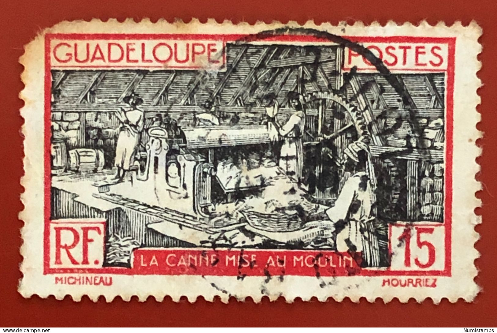 Guadeloupe - Sugar Cane In The Mill - 1928 - Oblitérés