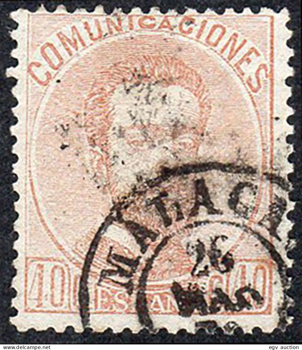 Málaga - Edi O 125 - 40 Cts. - Mat Fech. Tp. II "Málaga (6)" - Gebraucht