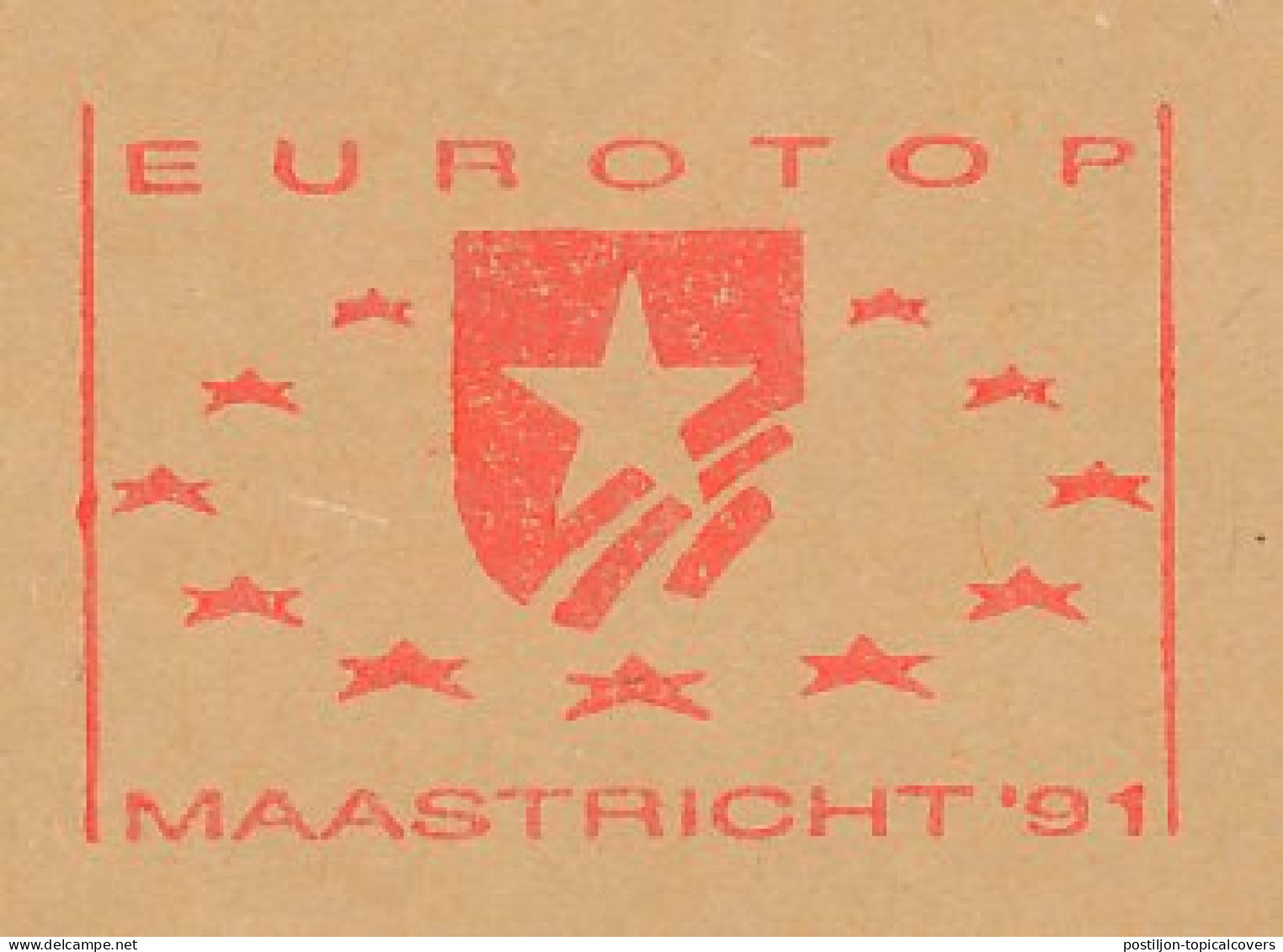 Meter Cover Netherlands 1991 Eurotop Maastricht 1991 - European Community