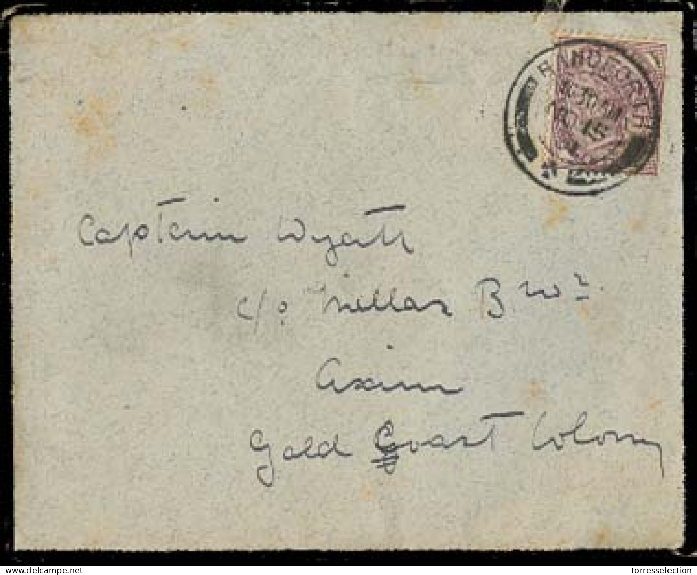 GREAT BRITAIN. 1901. Handeforth - Gold Coast / Axim. EL Fkd 1d With Contains. - ...-1840 Prephilately