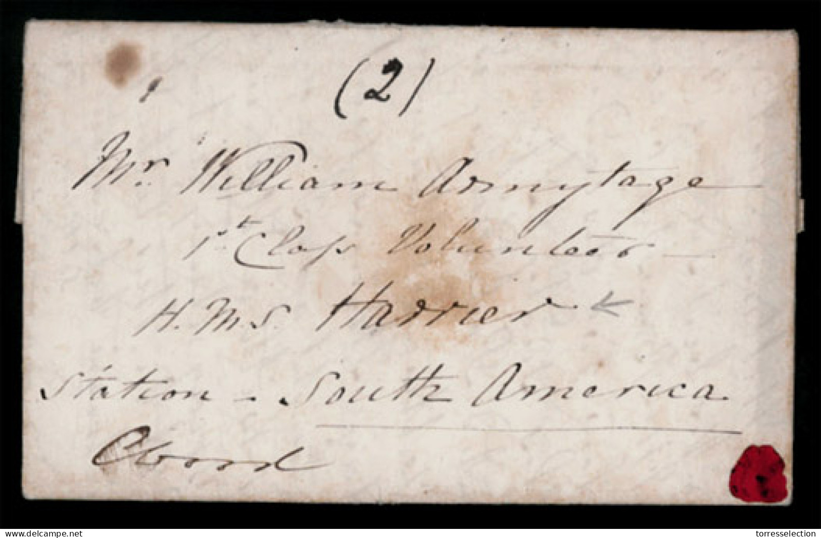 GREAT BRITAIN. GB-SOUTH AMERICA. 1835, Dec.1st. Entire Letter With Manuscript "closed" And Sent Under Cover Outside The  - ...-1840 Prephilately