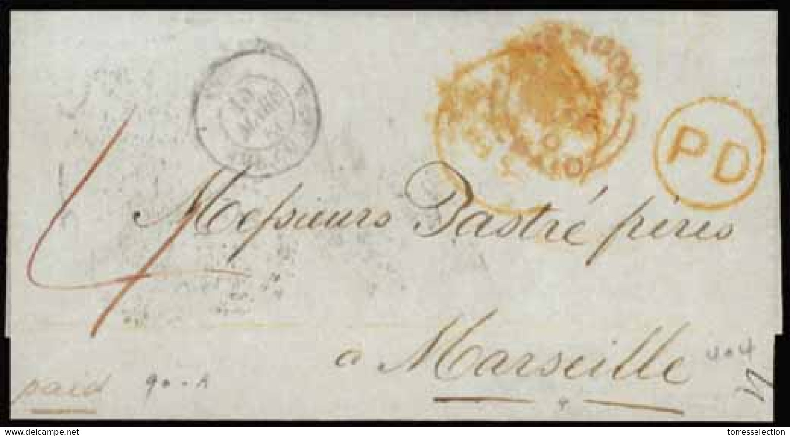 GREAT BRITAIN. 1856. Liverpool. Paid. EL. VF. - ...-1840 Prephilately