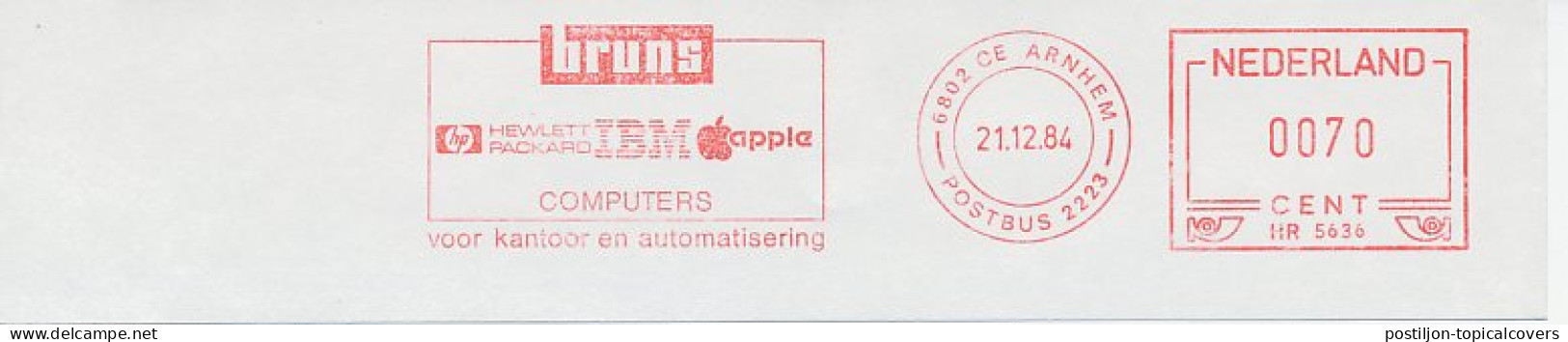 Meter Cut Netherlands 1984 HP - Hewlett Packard - IBM - Apple Computers - Informática